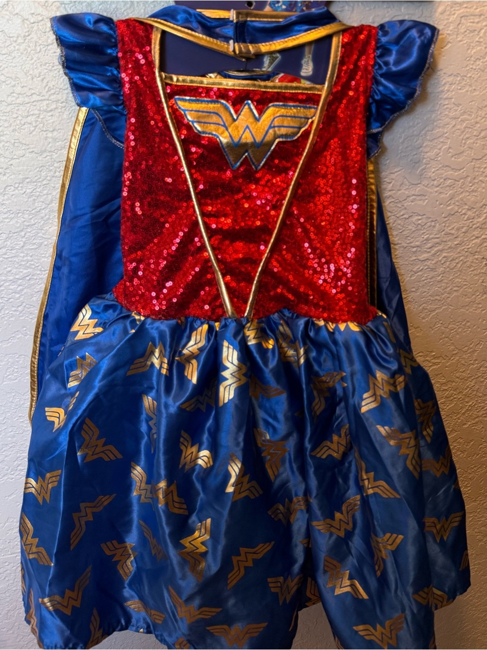 Rubie's DC Comics Wonder Woman Kids Costume - Red, Blue & Gold Princess Warrior